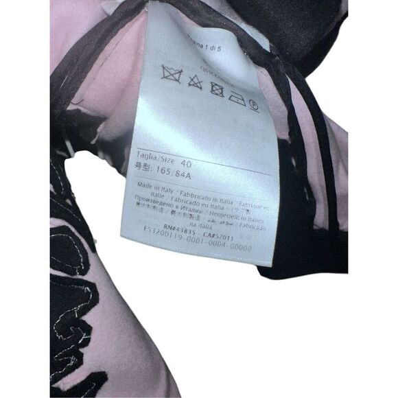 NEW WITH TAG Beautiful VALENTINO Logo Virgin Wool Blend Ruffled Cape BLACK AND P - Picture 12 of 16